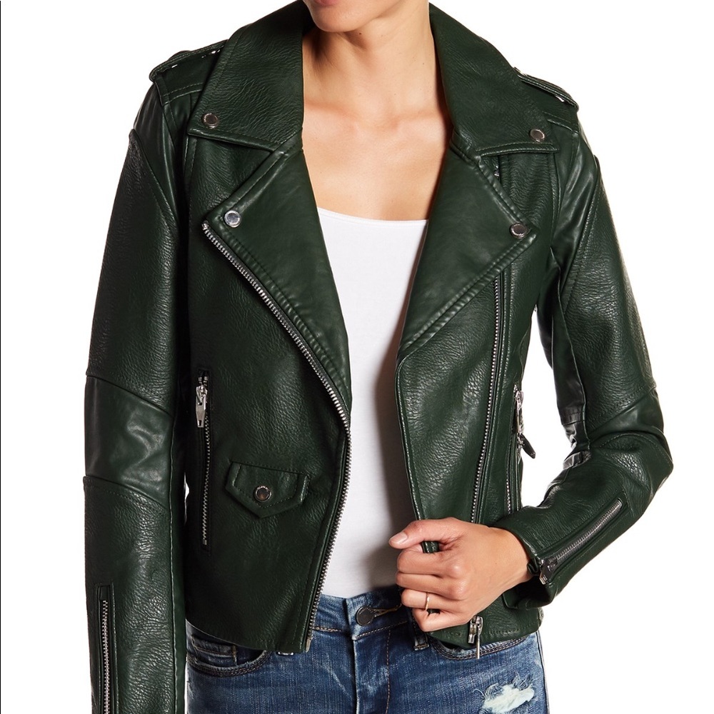 BlankNYC Green Leather Jacket
